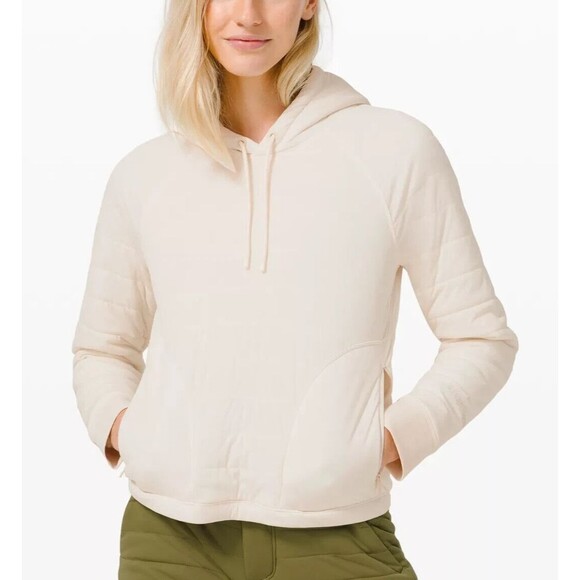 Lululemon Dynamic Movement Hoodie Light‎ Ivory Size 4 NEW - Picture 1 of 10